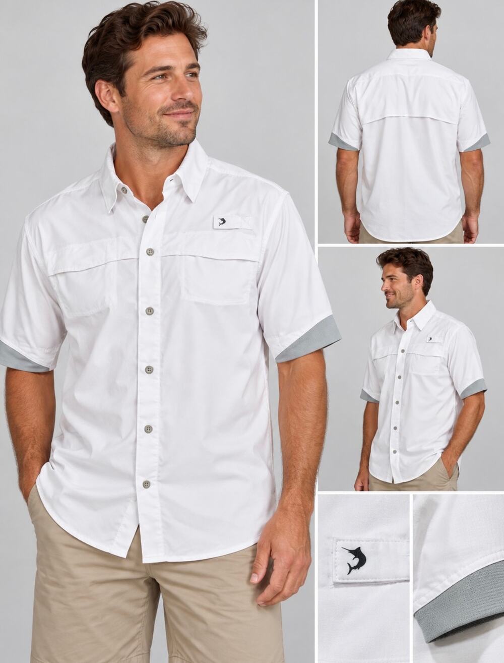 Reel Legends Mariner II Men’s M White Performance Fishing Shirt NWT